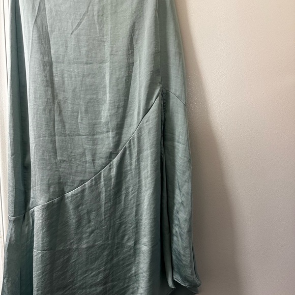 Free People Lola Satin Asymmetrical Midi Skirt - Picture 6 of 7